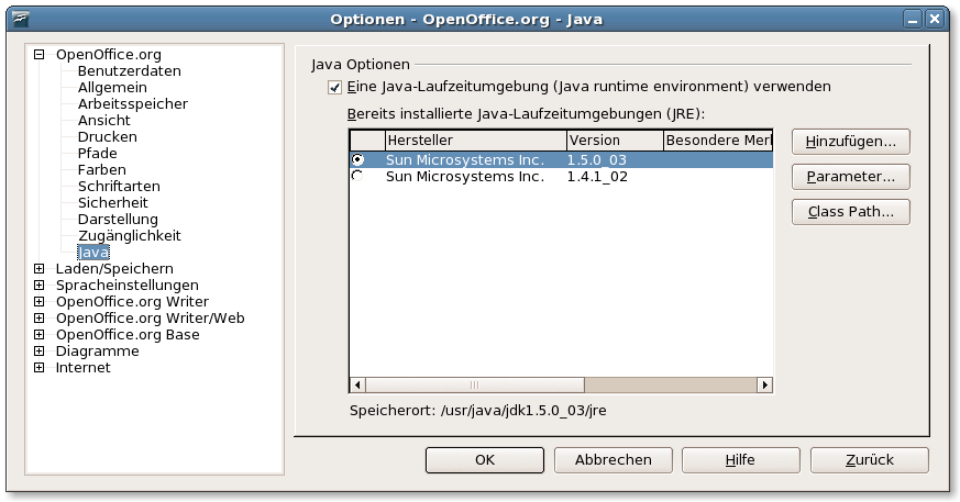 jre required libreoffice