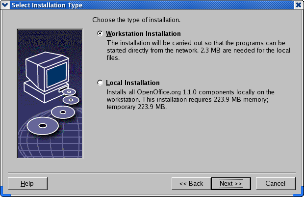 Select Installation Type Dialog